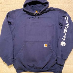 Carhartt Sidescript Hoodie Navy